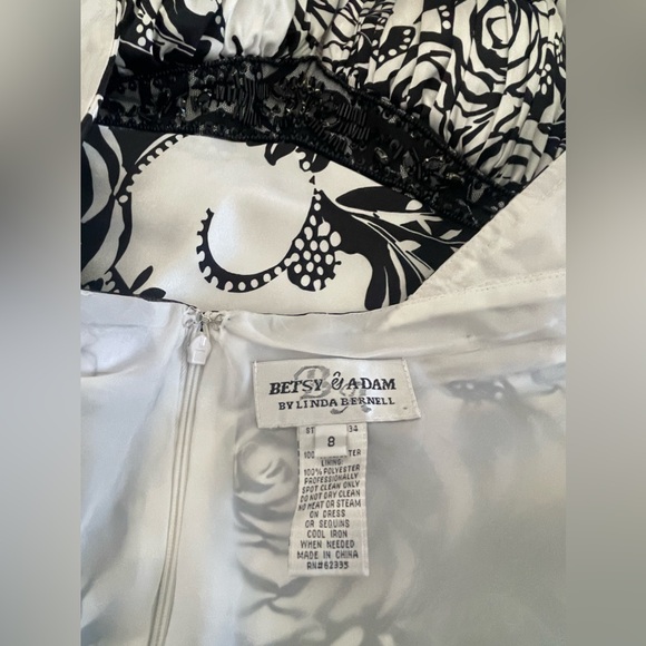 Formal Black and White Dress by Betsy & Adam - Picture 10 of 16